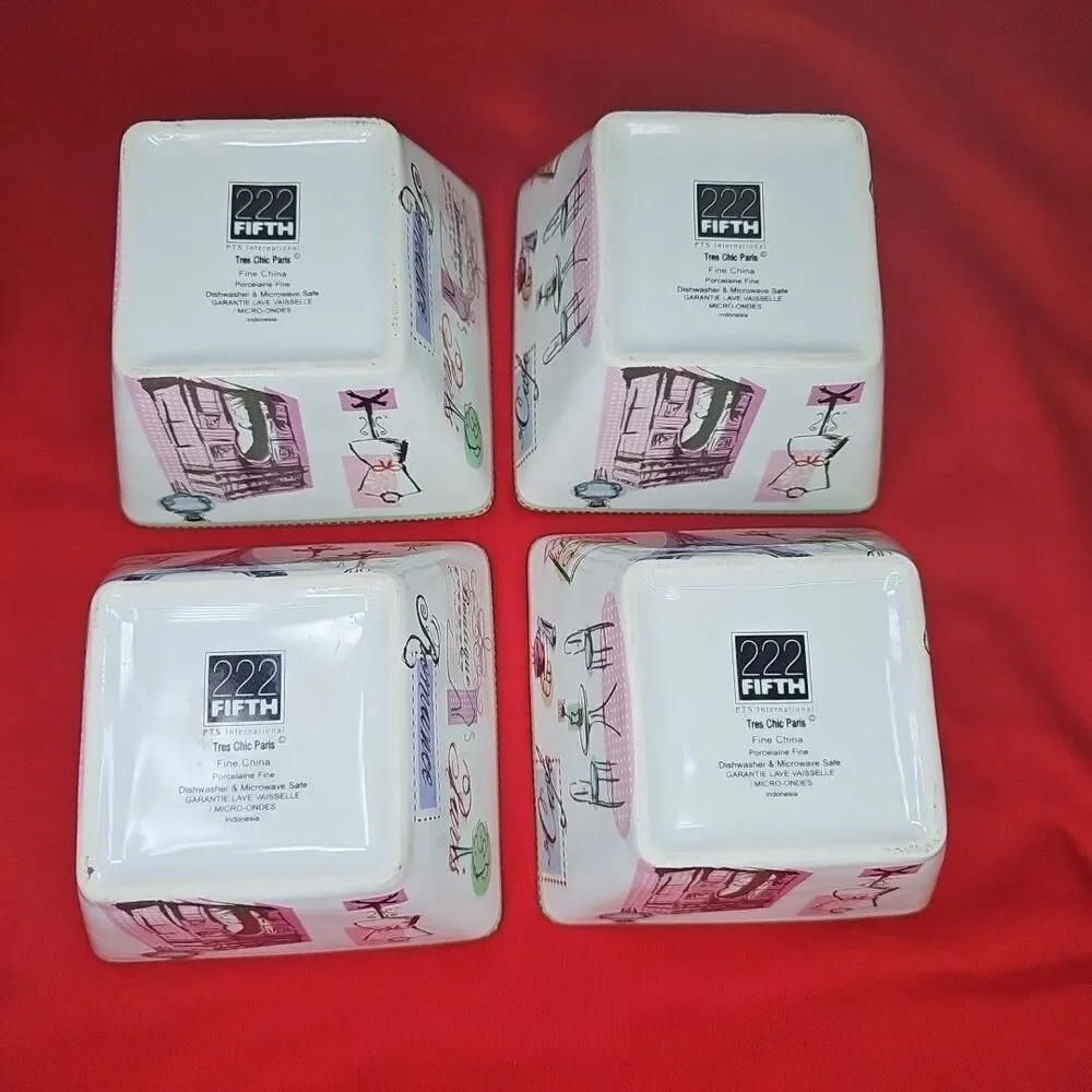 Paris Sauce Bowls French Boutique Chic Romance Nut Candy Snack Appetizer Set